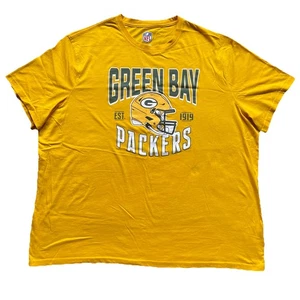 GIII NFL Green Bay Packers T-Shirt 4XL Gelb Kurzarm Football Tee Herren - Bild 1 von 5