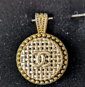 Chanel Coco Goldtone Button CC Pendant. Stamped With S - Picture 1 of 6