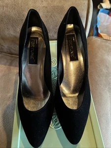 Fortune Dynamics hochhackige Damenschuhe schwarz Samt Größe 7,5 neu - Bild 1 von 6