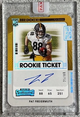 Pat Freiermuth 2021 Contenders RPS Rookie Ticket Stub Variation Auto /88 Sealed - Image 1 of 2