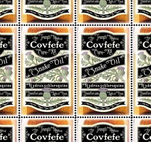 Trump - Snake Oil / Covfefe - (Artistamp, Faux Postage, REPRO) RESIST!!! - Picture 1 of 3