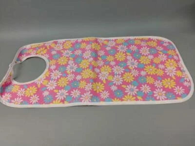 Cantidad 2, Babero Adulto, Lavable, 18X36, Personas Mayores, Necesidades Especiales, Reutilizable, Flores Foto 1 de 4