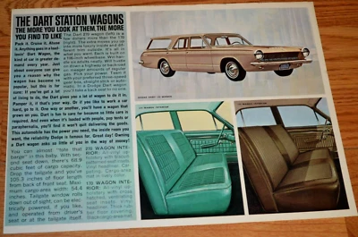 1963 年道奇飞镖 170 / 270 瓦贡原版经销商广告广告 63 艺术★ — 第 1/2 张图片