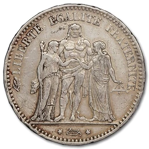 France - 5 francs Hercule 1875 K argent Bordeaux F.334/16 Gad.744 KM.820 monnaie - Imagen 1 de 2