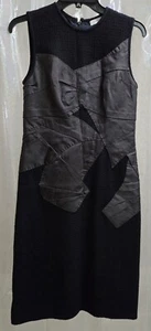 Richard Chai Women's Black Wool/Rayon/Silk Sleeveless Dress Size 6 - Picture 1 of 8