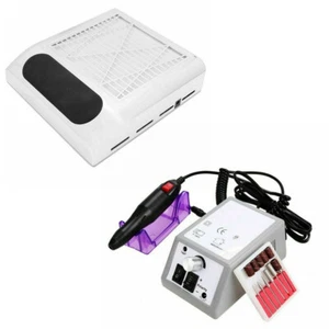 ASPIRATORE 80W FRESA RICOSTRUZIONE UNGHIE DA TAVOLO NAIL ART MANICURE POLVERI - Foto 1 di 6