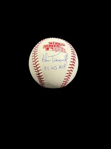 ALAN TRAMMELL SIGNED AUTO MLB WORLD SERIES BASEBALL W/INSCRIPTION & JSA CERT - Picture 1 of 2