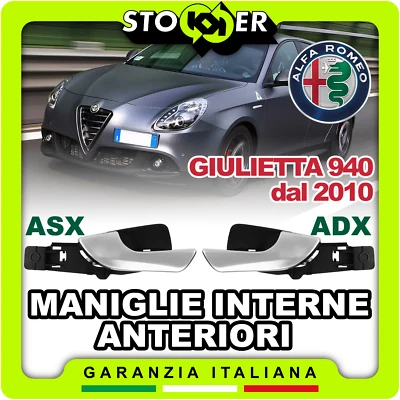 Set Maniglia Interne ANTERIORI DX + SX per Alfa Romeo Giulietta 940 Satinata - Image 1 of 4