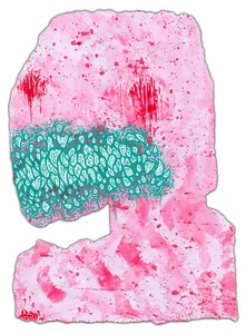 Original Justin Aerni 2019 PAINTING contemporary outsider art : THE MIDNIGHT MAN - Picture 1 of 1