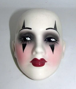 Unique Creations Small Pierrot Jester Clown Lady Face Mask Wall Hanging Decor - Picture 1 of 5