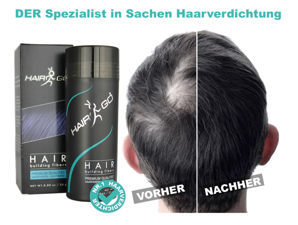Haarverdichter HAIR GO Premium Streuhaar Schütthaar Hairfor2 Haarausfall - Bild 1 von 4