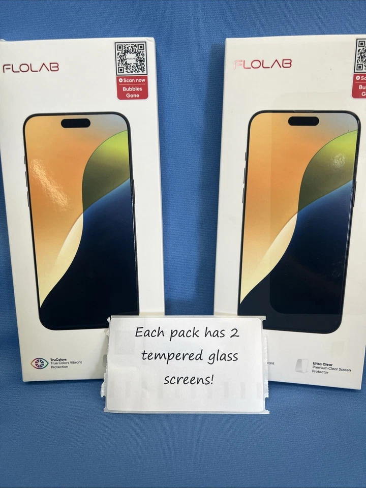 2 Pack (4 Screens) NanoArmour 6 Tempered Glass Protector For iPhone 16 Pro Max - Image 1 of 4