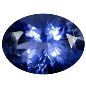 0,66 ct AAA enorme ovale Form (7 x 5 mm) blauer Iolith natürlicher Edelstein - Bild 1 von 1