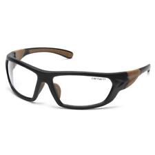 Carhartt CHB210D Black/Tan Frame Clear Lens Shooting Safety Glasses Work Eyewear