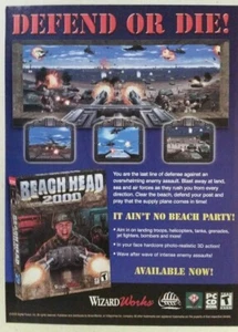 BEACH HEAD 2000 Full Page vintage Video Game PRINT AD PC war game - Picture 1 of 1