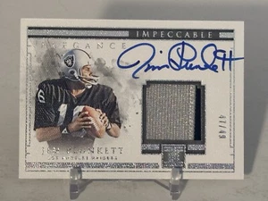 JIM PLUNKETT 2019 IMPECCABLE ELEGANCE PATCH AUTOGRAPH AUTO /49 SHIPS SAME DAY - Picture 1 of 8