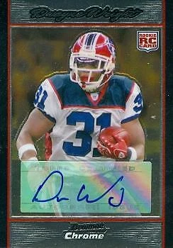 Dwayne Wright autographed Football Card (Bills) 2007 Bowman Chrome Rookie #BC99 - Image 1 of 1