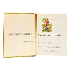 VTG 1965 Reader's Digest CONDENSED BOOKS Vol 2 Spring 1st Ed HC Book *DAMAGE - Picture 1 of 15