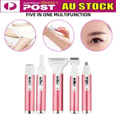 5 in1 Electric Shaver Facial Hair Women Removal Bikini Epilator Leg Body - image 1 of 4