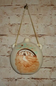 Applique da parete in ceramica da appendere firmata Arizona 1986 mensa arte nativa americana - Foto 1 di 2