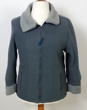Amber Ladies Fleece Comfortable Casual Grey Jacket Size 16 With Tag.