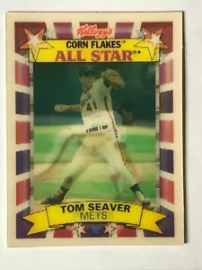 Tom Seaver New York Mets Kelloggs Corn Flakes All Star 1992 SportFlics #5 NM - Picture 1 of 2
