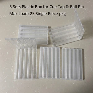 5 juegos (25 piezas) de caja de plástico para taco de piscina y pasador de bola embalaje de seguridad - Imagen 1 de 2