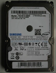 1TB Samsung Spinpoint M8 Intern 5400RPM ST1000LM024, 6,3cm (2,5 Zoll) als defekt - Bild 1 von 4