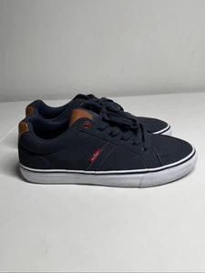 Zapatilla deportiva para hombre Levi’s Turner a rayas laterales con cordones azul marino talla 8,5 - Imagen 1 de 11
