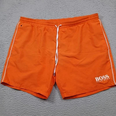 Bañador BOSS Hugo Boss Para Hombre XL Naranja Malla Forrado Cordón Board Shorts Foto 1 de 4