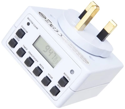 STATUS Timer Switch | 7 Day Digital Timer Light Switch | White UK Plug | S7DDT3 - Image 1 of 4