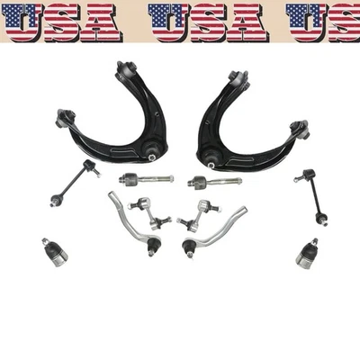 For 2009-2014 Acura TL Front Upper Control Arm Tie Rod Sway Bar Ball Joint Kit - Imagem 1 de 4