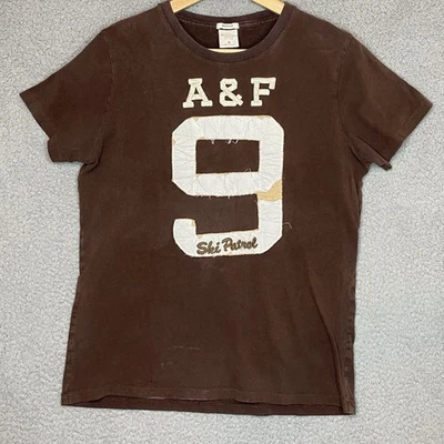 Camiseta De Colección Abercrombie & Fitch Años 90 Y2K Muscle Ski Patrol Marrón Para Hombres Algodón Talla S Foto 1 de 4