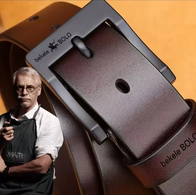 MARKENLOS Leder Gürtel Herren Damen Ledergürtel bis 120 cm Jeans Anzug Casual Business