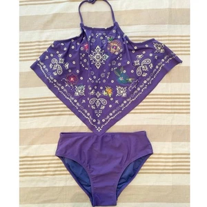 Peek NWT ($48) | lavender purple Halter Swimsuit with Embroidery | girls 12 - Picture 1 of 6