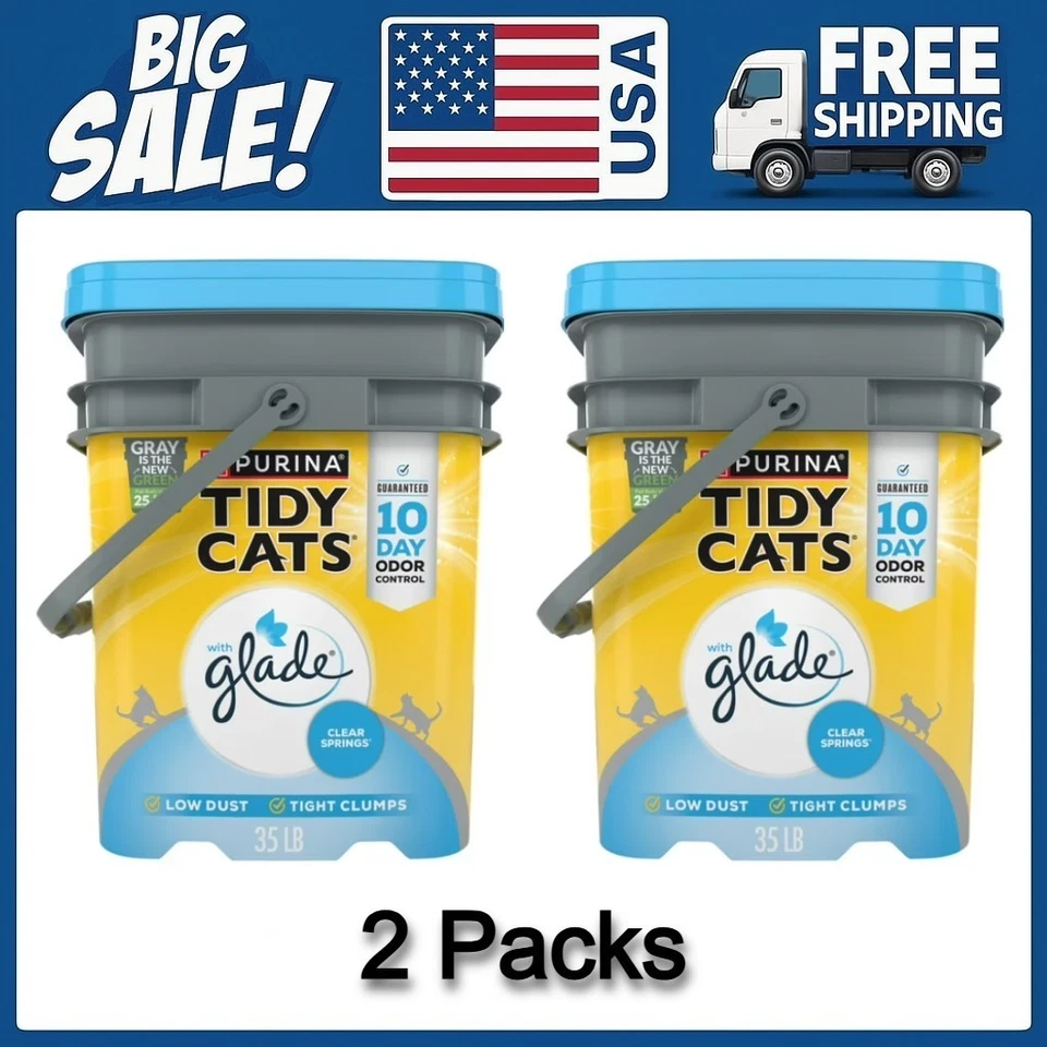 Tidy Cats Glade Tough Odor Clearing Solution 35lbs Capacity