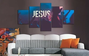 Framed split canvas prints Jesus print Modern DJ Art Living room Diamond Shape - Picture 1 of 3