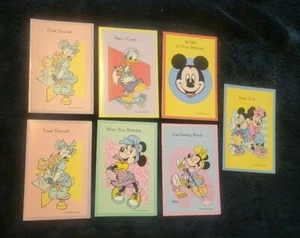 7 ARTIS Walt Disney Mickey & Minnie Mouse Daisy & Donald Duck Greeting Cards - Picture 1 of 12