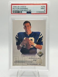 1998 UD Choice Peyton Manning Choice Reserve RC #256 🔥PSA 9🔥 Colts #1251/2000 - Foto 1 di 2
