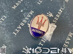 Emblema Maserati tridente ovalado metal 59 mm esmalte esmalte esmalte A6 Sebring 3500 - Imagen 1 de 2