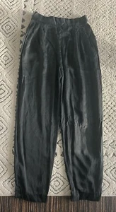 Christian Dior Vintage Straight Leg Silk Pants US8 Black - Bild 1 von 3