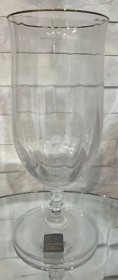 Copo soprado dourado MIKASA Sonata copo gelado descontinuado chá e vinho taça de água - Imagem 1 de 3