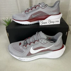 Nike Zoom Pegasus 41 ARKANSAS Wolf Grey White Men's Size 9 Running Shoes - Picture 1 of 9