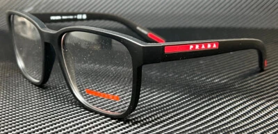 PRADA LINEA ROSSA PS 06PV DG01O1 Black Rubber Men's 55 mm Eyeglasses - Image 1 of 4