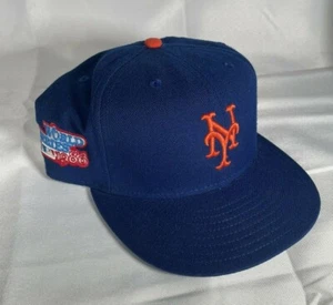 New York Mets 1986 World Series Patch 59Fifty Size 7 1/2 Blue Brim Slightly Used - Picture 1 of 6