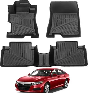 All Weather Rubber Car Floor Mats 2008-2012 Accord Accord Floor Mats Custom Fit - Picture 1 of 8