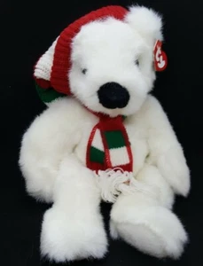 TY 1997 HOLIDAY BEAR FELPA BEANIE BUDDY - COMO NUEVO con etiquetas como nuevo - Imagen 1 de 7