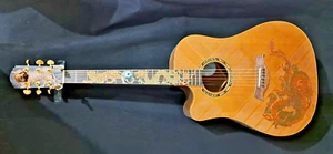 Blueberry Lefty Handmade Acoustic Guitar Dreadnought Dragon Pre-Order 90 Days - Picture 1 of 10