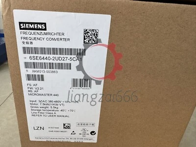 Neu Siemens 6SE6440-2UD27-5CA1 Micromaster 440 380-480V über DHL oder FedEX- - Image 1 of 4