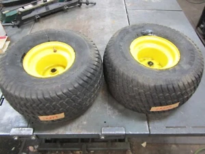 JOHN DEERE LX277 REAR WHEELS / RIMS & TIRES 20X10.00-8 (PAIR / SET) 1" BORE - Picture 1 of 4